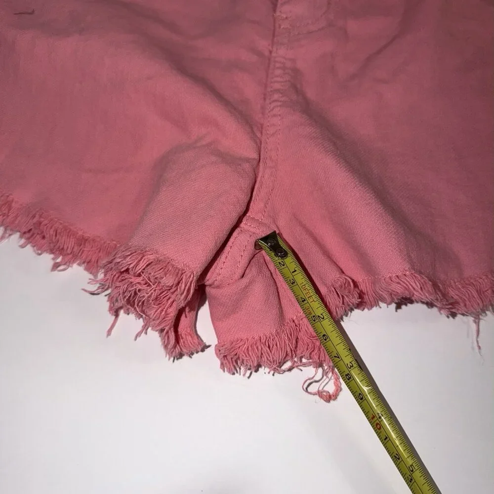 Mustard Seed Pink Shorts High Rise‎ Large Cutoff NEW Summer Festival Boho Beach